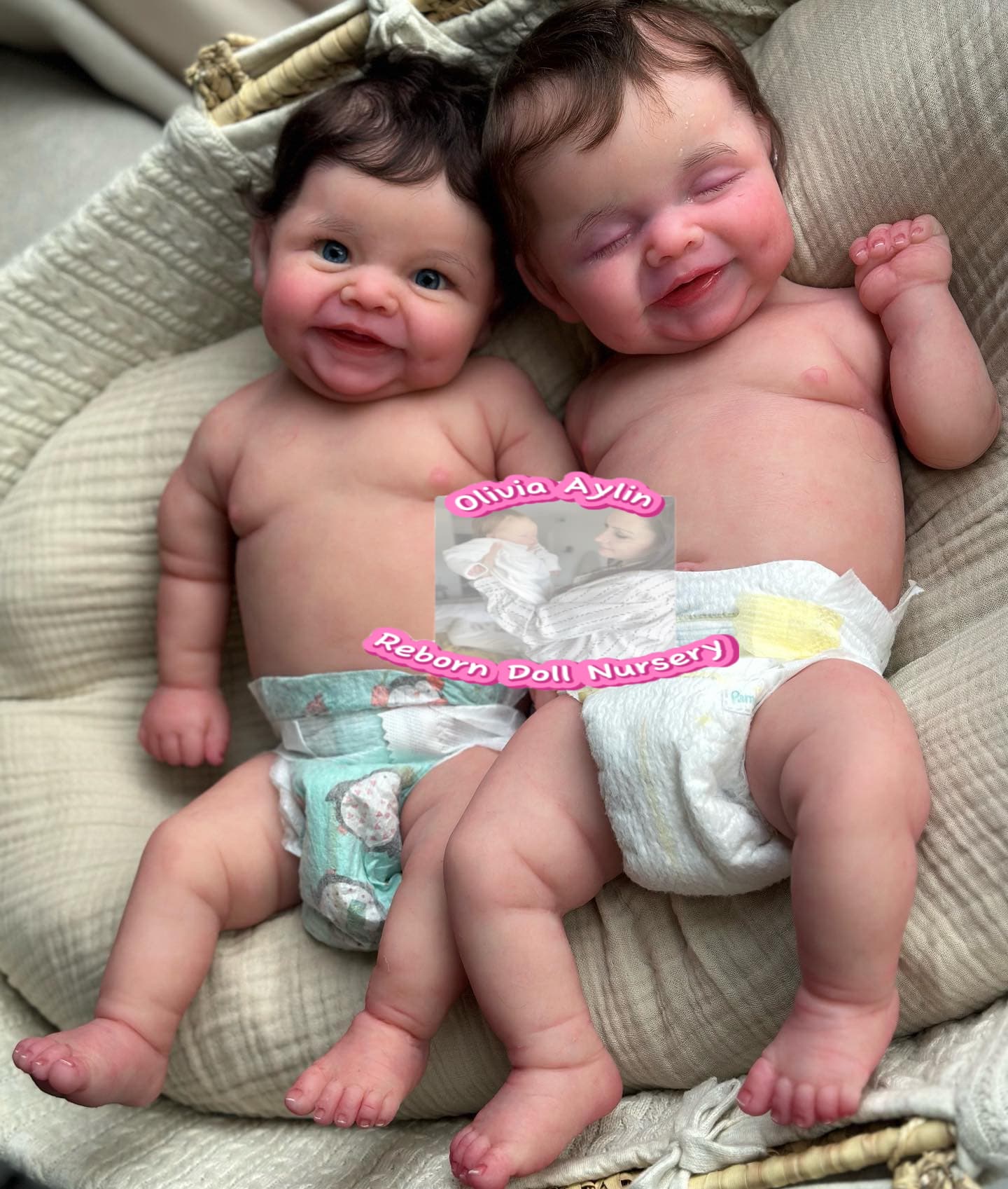 Elara & Elise – Full Body Silicone Reborn Twin Dolls
