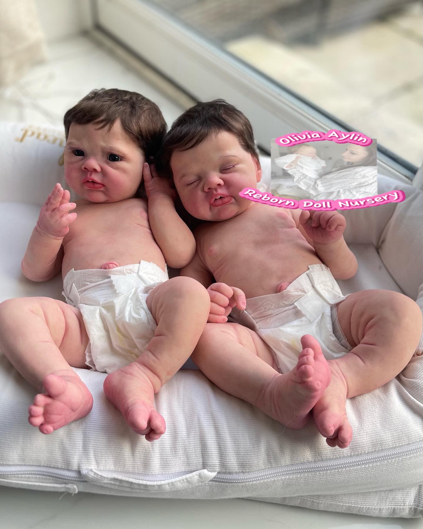 Nora & Noah – Full Body Silicone Reborn Twin Dolls