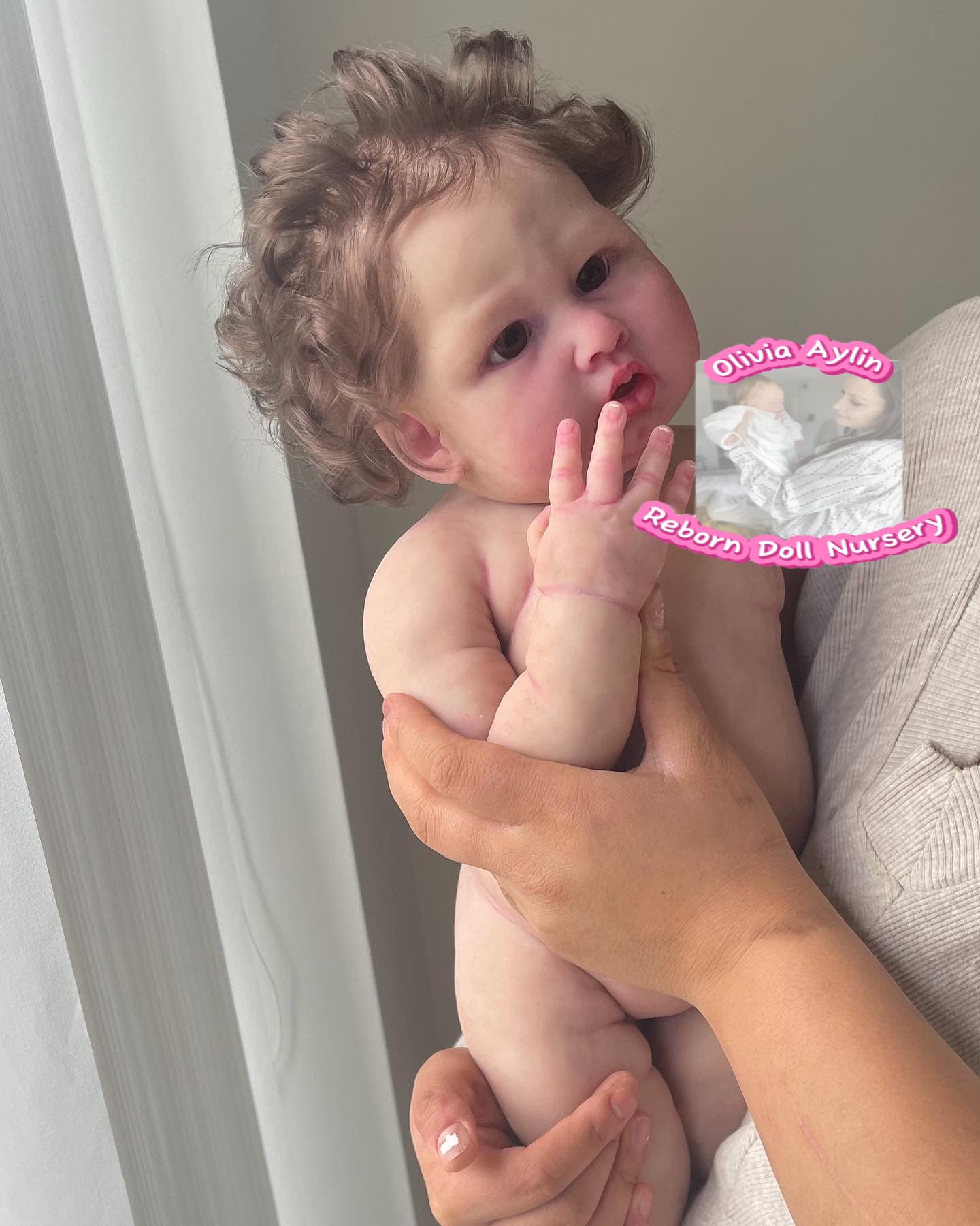 Blue – Full Body Silicone Reborn Baby Girl Doll - Photo 2