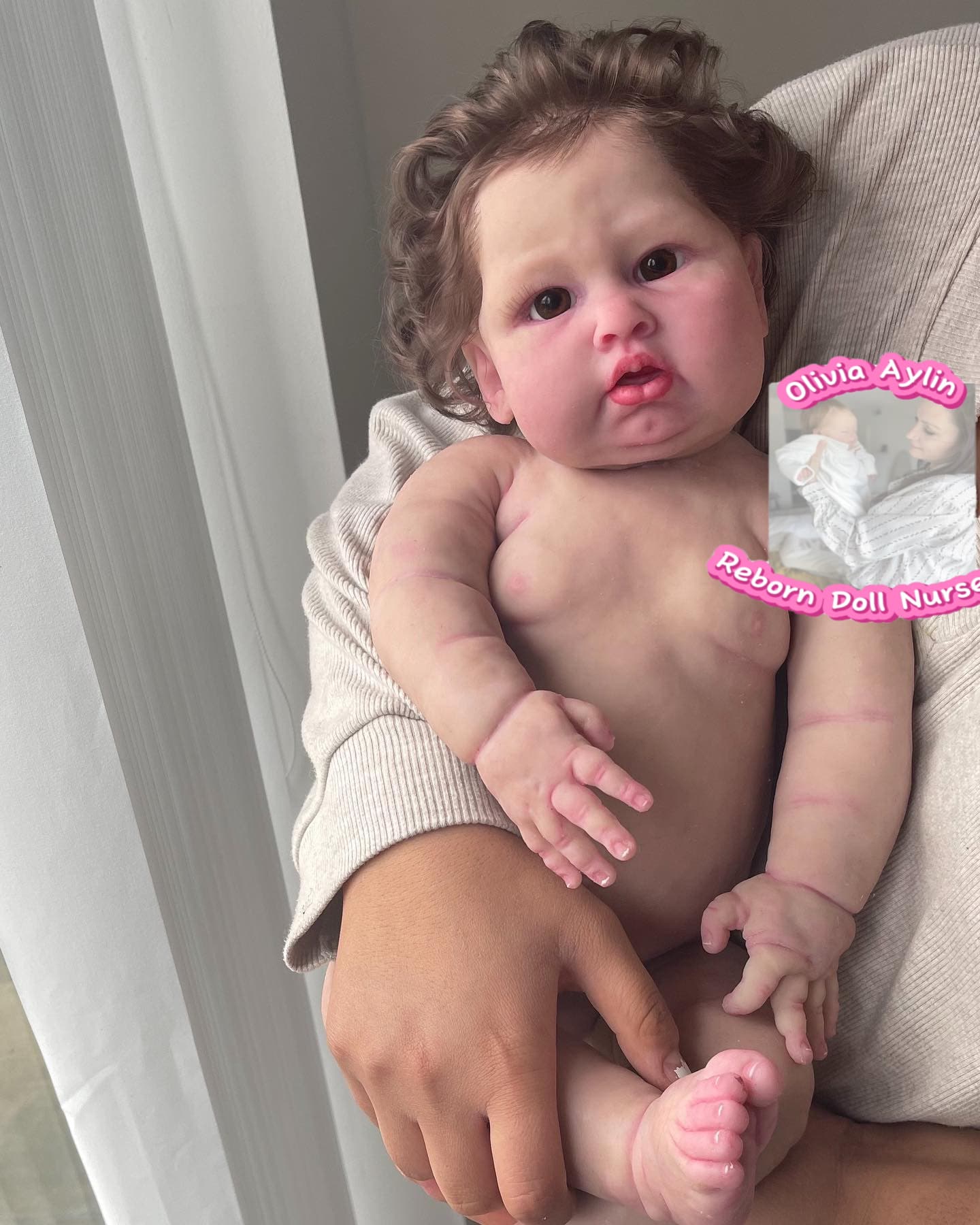 Blue – Full Body Silicone Reborn Baby Girl Doll - Photo 4